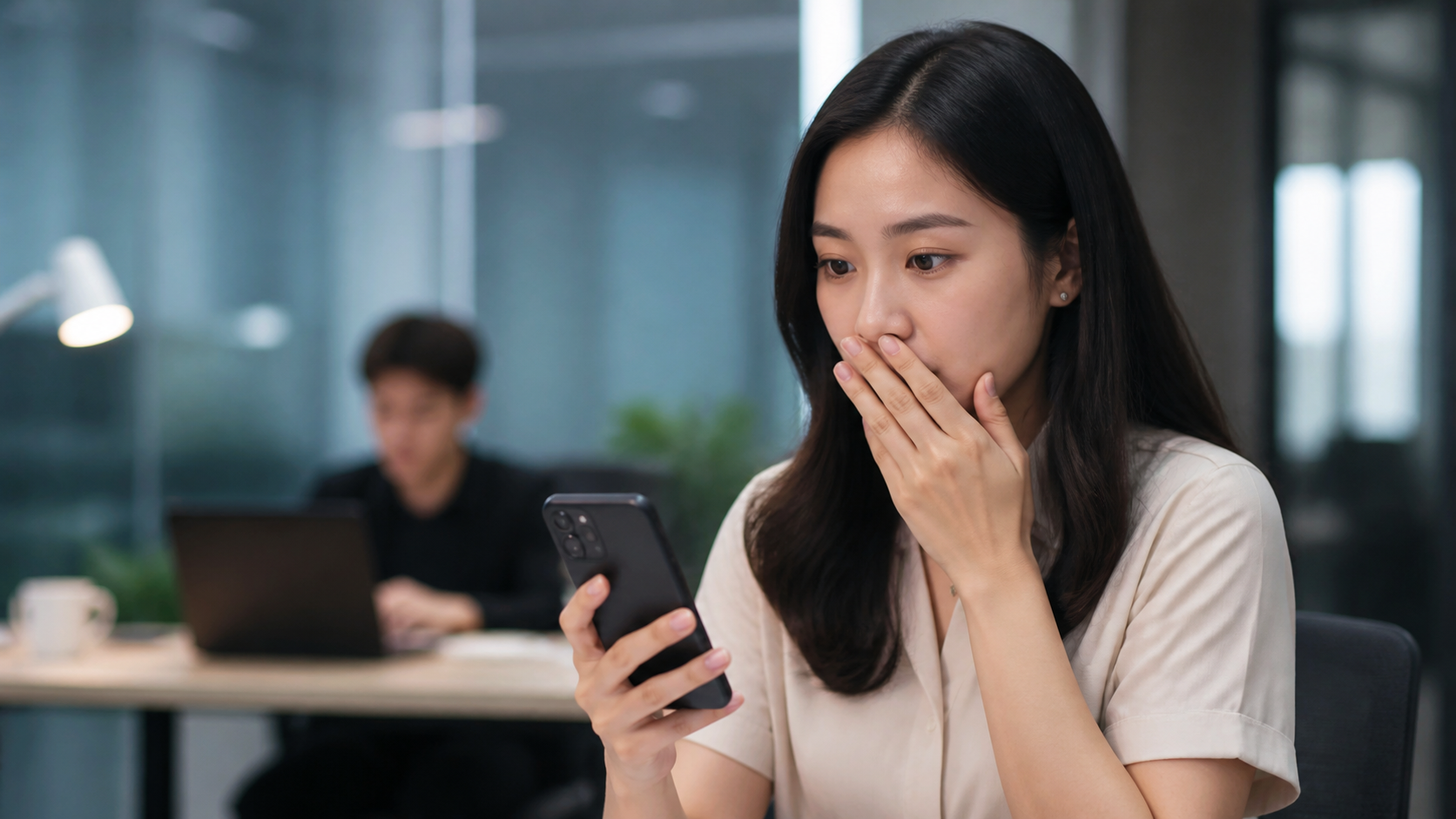 Nhân viên nhận thông báo hợp đồng điện tử trên điện thoại