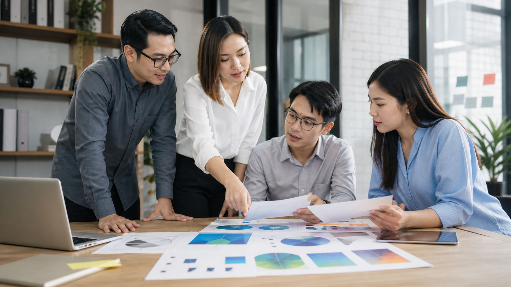 Nhóm marketing sử dụng dữ liệu để chuẩn bị chiến dịch quảng cáo