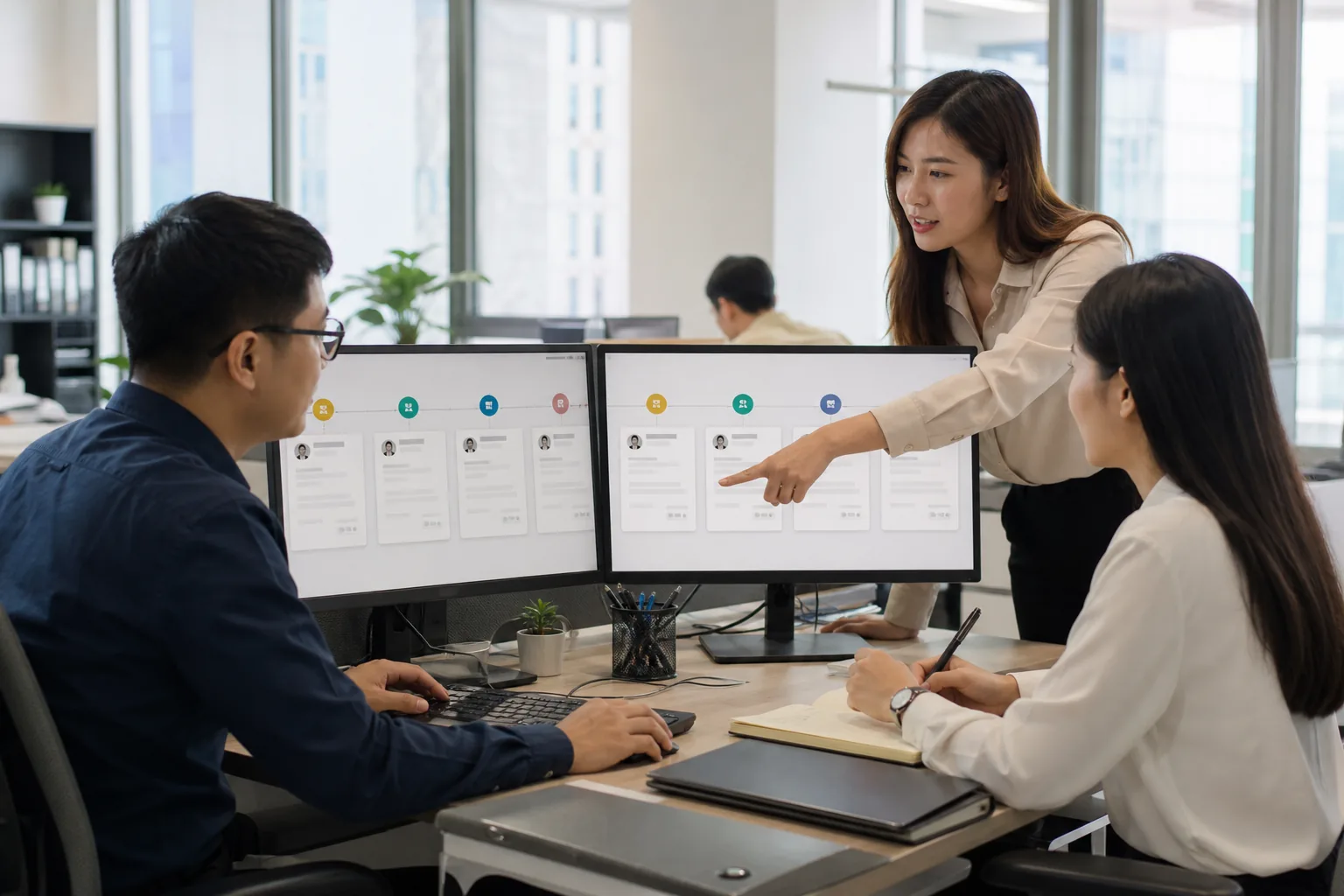 Đội ngũ nhân sự quản lý luồng hợp đồng điện tử tích hợp HRM
