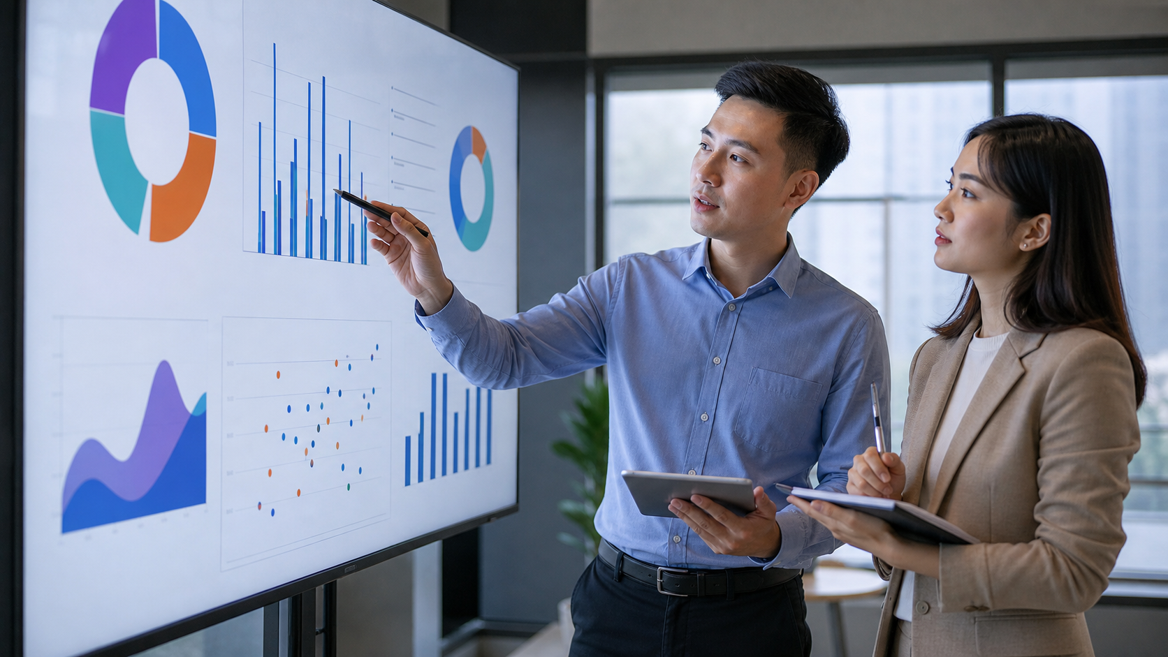 Đội ngũ marketing phân tích hiệu quả điểm chạm số
