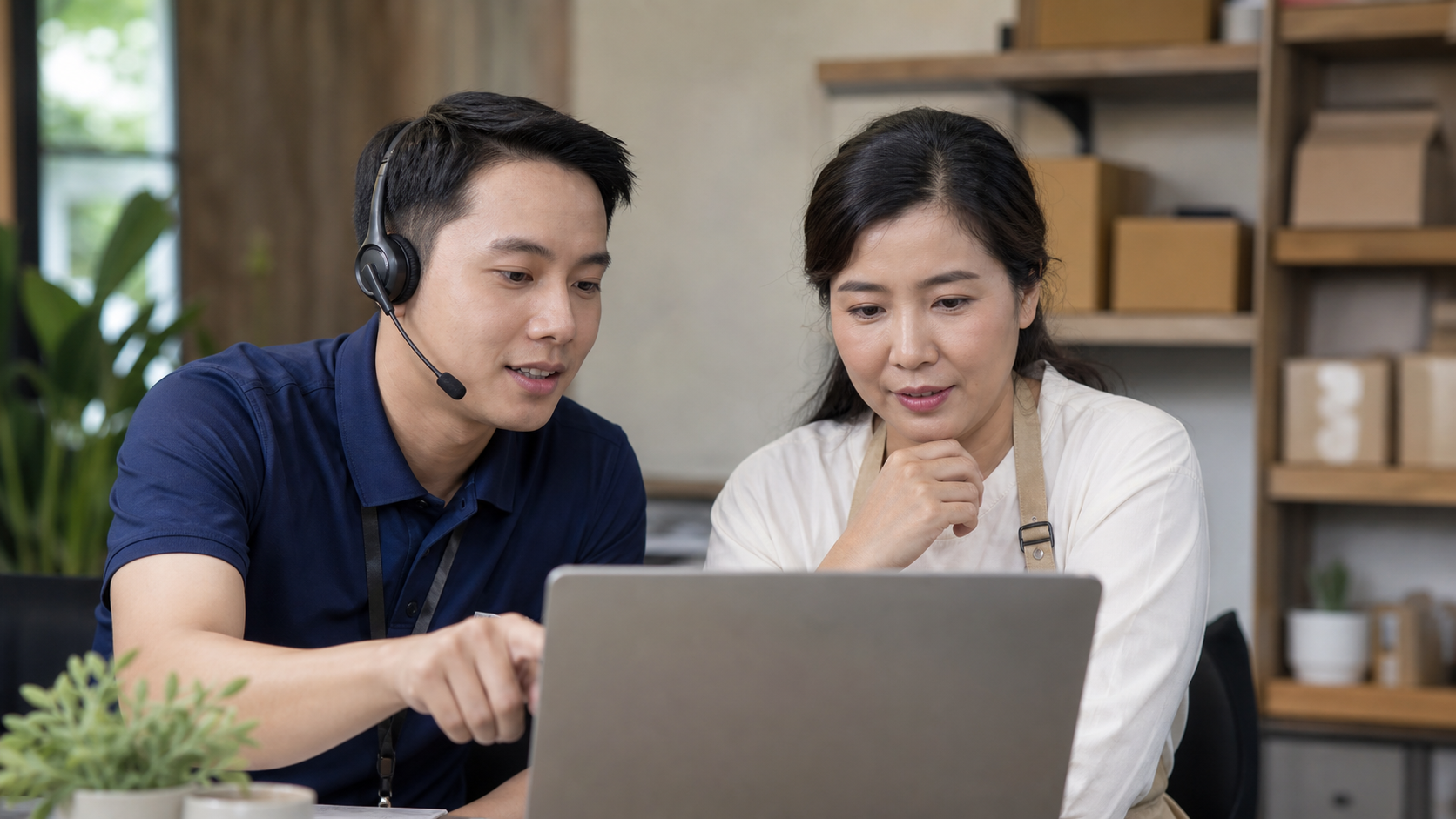 Chuyên viên hỗ trợ người dùng xử lý lỗi khi nộp hồ sơ dịch vụ công trực tuyến
